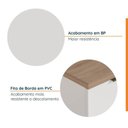Ver imagem 5 de Lavanderia Planejada 3 Peças 2 Armários Aéreos 1 Balcão 2 Portas Ipanema CabeCasa MadeiraOriginals Marrom/Branco/Acácia