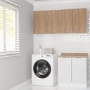 Ver imagem 1 de Lavanderia Modulada 3 Peças 2 Armários Aéreos 1 Balcão 2 Portas Ipanema CabeCasa MadeiraOriginals