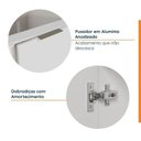 Ver imagem 6 de Conjunto Lavanderia Planejado 3 Peças sem Tampo sem Rodapé Ipanema CabeCasa MadeiraOriginals Marrom/Branco/Acácia