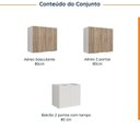 Ver imagem 4 de Conjunto Lavanderia Planejado 3 Peças sem Tampo sem Rodapé Ipanema CabeCasa MadeiraOriginals Marrom/Branco/Acácia
