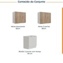 Ver imagem 4 de Conjunto Lavanderia Modulada 3 Peças sem Tampo com Rodapé Ipanema CabeCasa MadeiraOriginals Madeiramadeira Marrom/Branco/Acácia