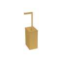 Ver imagem 1 de Lixeira Aço Inox Luz Slim 5,5 Litros com Suporte Papel Higiênico Gold Matte Tramontina