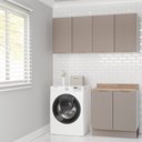 Ver imagem 1 de Lavanderia Modulada 3 Peças 2 Armários Aéreos 1 Balcão 2 Portas Ipanema CabeCasa MadeiraOriginals