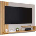 Ver imagem 2 de Painel Para TV Sala Quarto 50 Polegadas 135cm Branco Off White Nature Com Prateleiras Home Dunas