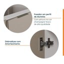 Ver imagem 6 de Conjunto Lavanderia Planejado 3 Peças sem Tampo sem Rodapé Ipanema CabeCasa MadeiraOriginals Marrom/Fendi Trama