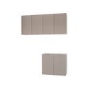 Ver imagem 2 de Conjunto Lavanderia Planejado 3 Peças sem Tampo sem Rodapé Ipanema CabeCasa MadeiraOriginals Marrom/Fendi Trama