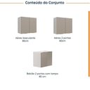 Ver imagem 4 de Conjunto Lavanderia Planejado 3 Peças sem Tampo sem Rodapé Ipanema CabeCasa MadeiraOriginals Marrom/Fendi Trama