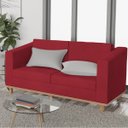 Ver imagem 2 de Kit Sofá 2 Lugares e 2 Poltronas Europa Suede Vermelho ADJ Decor