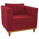 Ver imagem 7 de Kit Sofá 2 Lugares e 2 Poltronas Europa Suede Vermelho ADJ Decor