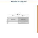 Ver imagem 3 de Conjunto Lavanderia Modulada 3 Peças sem Tampo com Rodapé Ipanema CabeCasa MadeiraOriginals Madeiramadeira Marrom/Fendi Trama