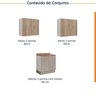Lavanderia Modulada 3 Peças 2 Armários Aéreos 1 Balcão 2 Portas Ipanema CabeCasa MadeiraOriginals - 4