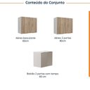 Ver imagem 4 de Conjunto Lavanderia 3 Peças MDP Área de Serviço CabeCasa MadeiraOriginals Marrom Fendi Acácia Ipanem