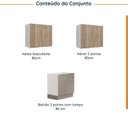 Ver imagem 4 de Conjunto Lavanderia Modulada 3 Peças sem Tampo com Rodapé Ipanema CabeCasa MadeiraOriginals Madeiramadeira Marrom/Fendi/Acácia