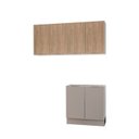 Ver imagem 2 de Conjunto Lavanderia Modulada 3 Peças sem Tampo com Rodapé Ipanema CabeCasa MadeiraOriginals Madeiramadeira Marrom/Fendi/Acácia