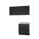 Ver imagem 2 de Lavanderia Modulada 3 Peças 2 Armários Aéreos 1 Balcão 2 Portas Ipanema CabeCasa MadeiraOriginals