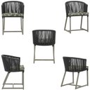 Ver imagem 5 de 4 Cadeiras de Jantar Área Noronha em Alumínio com Pintura Fendi Corda Náutica E5 Trama Original