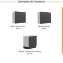 Ver imagem 4 de Lavanderia Modulada 3 Peças sem Tampo com Rodapé Ipanema CabeCasa MadeiraOriginals