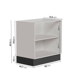 Lavanderia Modulada 3 Peças sem Tampo com Rodapé Ipanema Cabecasa Madeiramadeira - 9