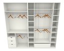 Ver imagem 3 de Kit Closet Loja Armário Colmeia Cabideiro M40 100% Mdf - Branco