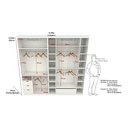 Ver imagem 2 de Kit Closet Loja Armário Colmeia Cabideiro M40 100% Mdf - Branco