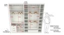Ver imagem 2 de Kit Closet Loja Armário Colmeia Cabideiro M40 100% Mdf - Branco