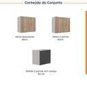 Ver imagem 4 de Conjunto Lavanderia Modulada 3 Peças sem Tampo sem Rodapé Ipanema CabeCasa MadeiraOriginals Madeiramadeira Cinza/Grafite Trama/Acácia
