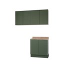 Ver imagem 2 de Lavanderia Modulada 3 Peças 2 Armários Aéreos 1 Balcão 2 Portas Ipanema CabeCasa MadeiraOriginals