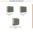 Ver imagem 4 de Lavanderia Modulada 3 Peças 2 Armários Aéreos 1 Balcão 2 Portas Ipanema CabeCasa MadeiraOriginals