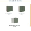 Ver imagem 4 de Conjunto Lavanderia Modulada 3 Peças sem Tampo sem Rodapé Ipanema CabeCasa MadeiraOriginals Madeiramadeira Verde/Folha