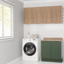 Ver imagem 1 de Lavanderia Modulada 3 Peças 2 Armários Aéreos 1 Balcão 2 Portas Ipanema CabeCasa MadeiraOriginals