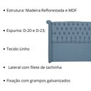 Ver imagem 2 de Cabeceira de Cama Box Estofada 160 Cm Queen Sienna Linho