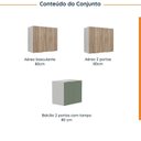 Ver imagem 4 de Conjunto Lavanderia Modulada 3 Peças sem Tampo sem Rodapé Ipanema CabeCasa MadeiraOriginals Madeiramadeira Verde/Folha/Acácia