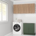 Ver imagem 1 de Conjunto Lavanderia Modulada 3 Peças sem Tampo com Rodapé Ipanema CabeCasa MadeiraOriginals Madeiramadeira Verde/Folha/Acácia