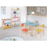 Conjunto Colorê para Quarto Infantil Estante 75cm + Estante 150cm + Mesa Infantil com 4 Cadeiras - C - 1