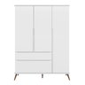 Guarda Roupa 3 Portas Branco Mei Shop Jm Baby - 2