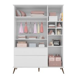 Guarda Roupa 3 Portas Branco Mei Shop Jm Baby - 3