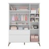Guarda Roupa 3 Portas Branco Mei Shop Jm Baby - 3