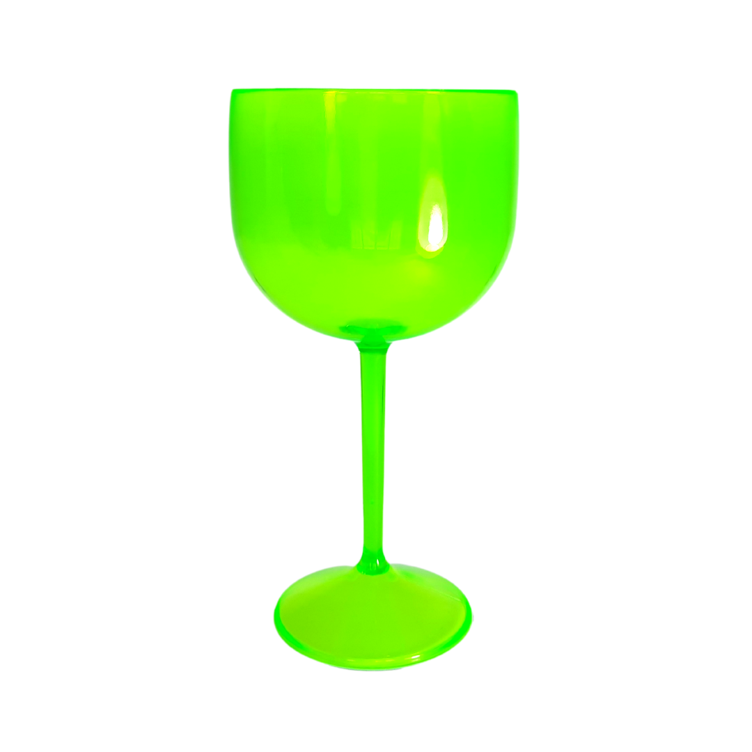 7 Taças De Gin Acrílico Neon 550 ML: Verde Neon - 2