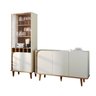Conjunto Cristaleira 2 Portas de Vidro Jurerê e Buffet para Sala de Jantar 3 Portas Jurerê - 2