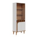 Ver imagem 3 de Conjunto Cristaleira 2 Portas de Vidro Jurerê e Buffet para Sala de Jantar 3 Portas Jurerê Branco/Off White Matte/Freijó