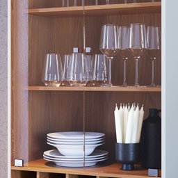 Conjunto Cristaleira 2 Portas de Vidro Jurerê e Buffet para Sala de Jantar 3 Portas Jurerê - 7