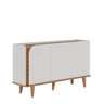 Conjunto Cristaleira 2 Portas de Vidro Jurerê e Buffet para Sala de Jantar 3 Portas Jurerê - 4