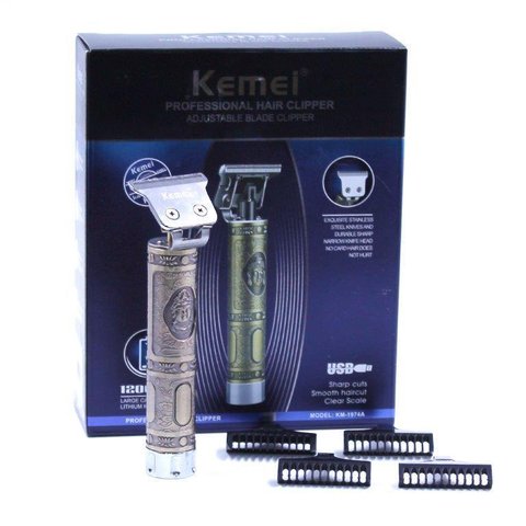 Maquina de Cortar Cabelo Profissional Kemei Km-1974a