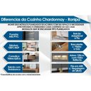 Ver imagem 2 de Gabinete P/ Pia Cozinha Balcão Chardonnay 3 Portas e 2 Gavetas C/ Tampo 120cm Amendoa/grafite -