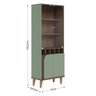 Conjunto Cristaleira 2 Portas de Vidro Jurerê e Buffet para Sala de Jantar 3 Portas Jurerê - 5