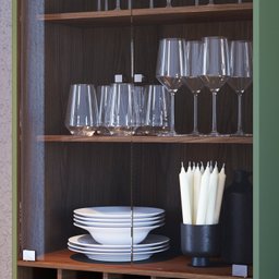 Conjunto Cristaleira 2 Portas de Vidro Jurerê e Buffet para Sala de Jantar 3 Portas Jurerê - 7
