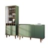 Conjunto Cristaleira 2 Portas de Vidro Jurerê e Buffet para Sala de Jantar 3 Portas Jurerê - 2