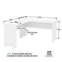 Ver imagem 6 de Ilha de Escrivaninhas em L 140x60 cm Estação de Trabalho Escritório Branco