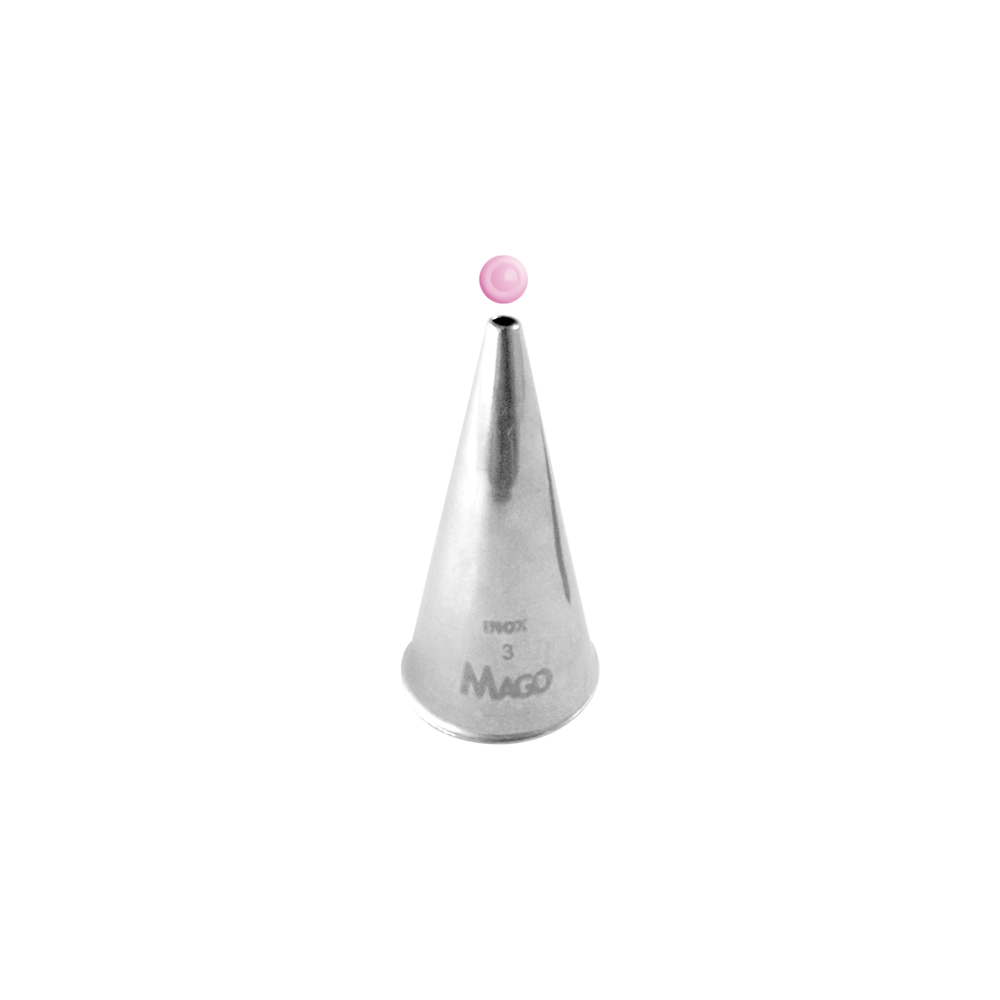 Bico de Confeitar Perle 3 Mago Confeitar Bolos Doces Inox - 1
