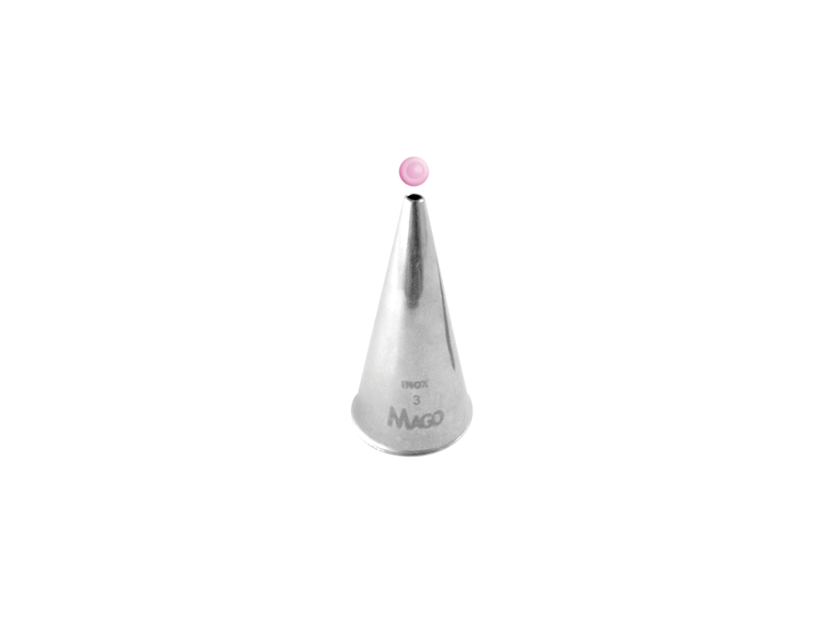 Bico de Confeitar Perle 3 Mago Confeitar Bolos Doces Inox - 2